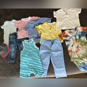 Bundle of baby boy clothes 6-9 months